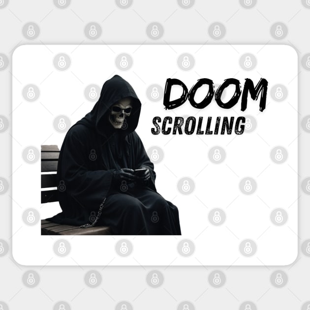 Doom Scrolling Sticker by Low Life Shirts